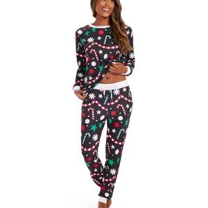 Tipsy Elves Women's Holiday Goodies Pajama Set Size MM